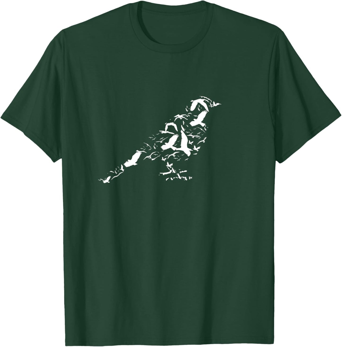 Bird Made Of Birds Birdwatcher Funny Camping Cool Novelty T-Shirt - T-Shirt | Forest