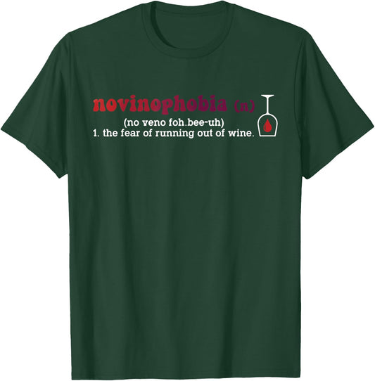 Novinophobia Funny Definition Apparel T-Shirt - T-Shirt | Forest