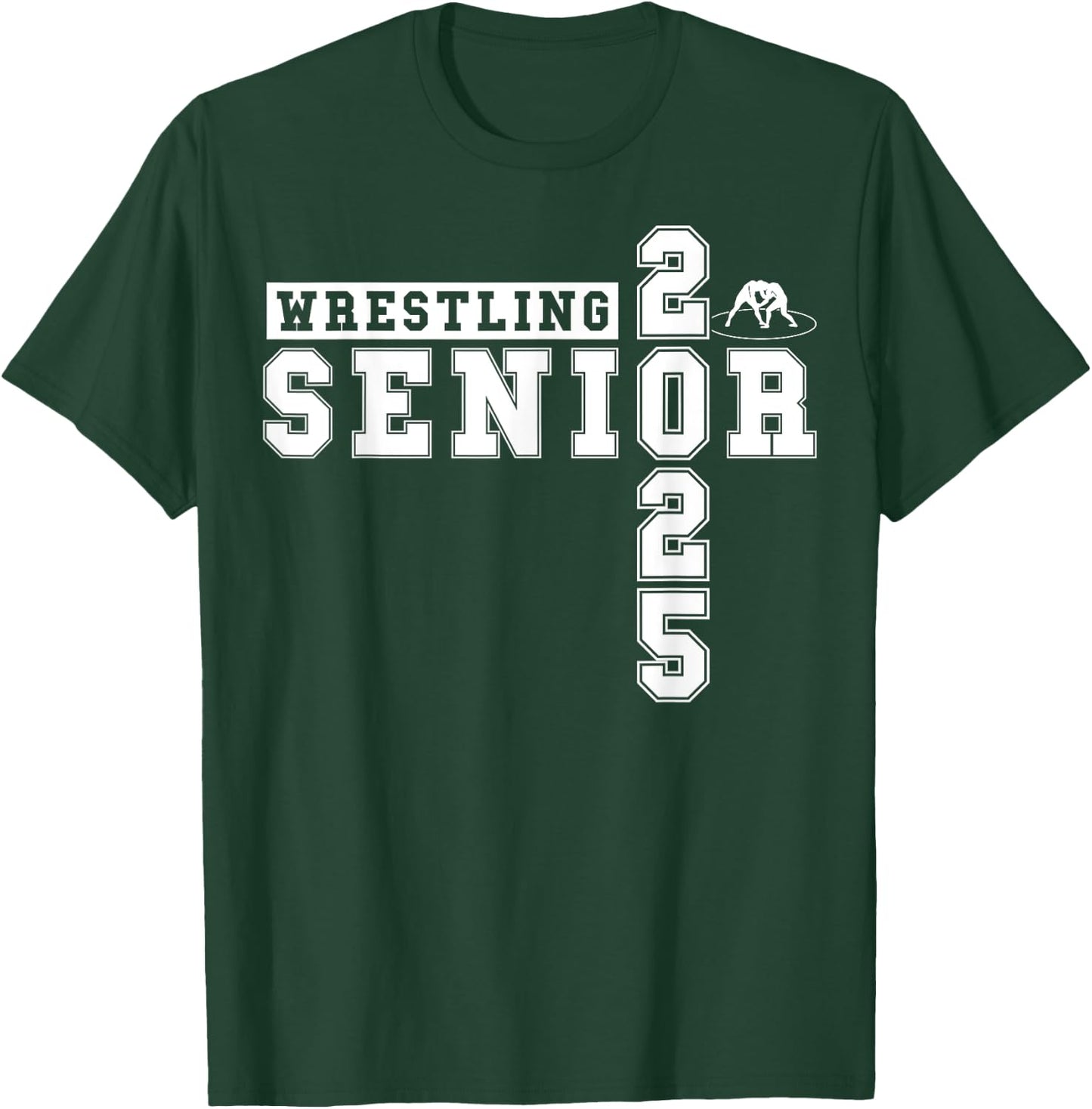 Wrestling Senior Night Wrestling Senior 2025 Graduation 4 T-Shirt - T-Shirt | Forest