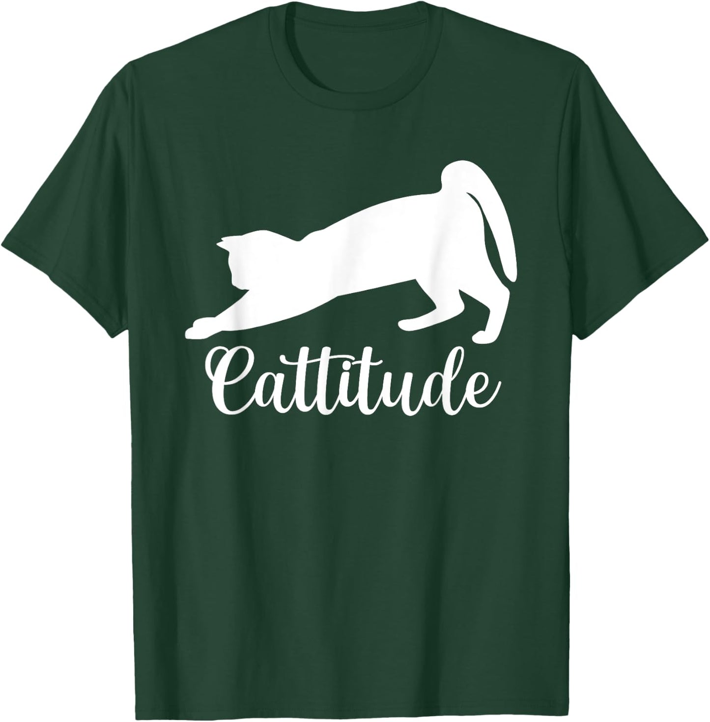 Cattitude Funny Cat Lover Kitten Pet Owner Women Kids T-Shirt - T-Shirt | Forest