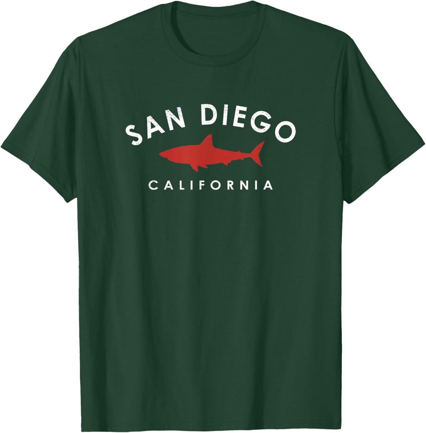 Vintage San Diego California Shark Souvenir Kids T-Shirt - T-Shirt | Forest