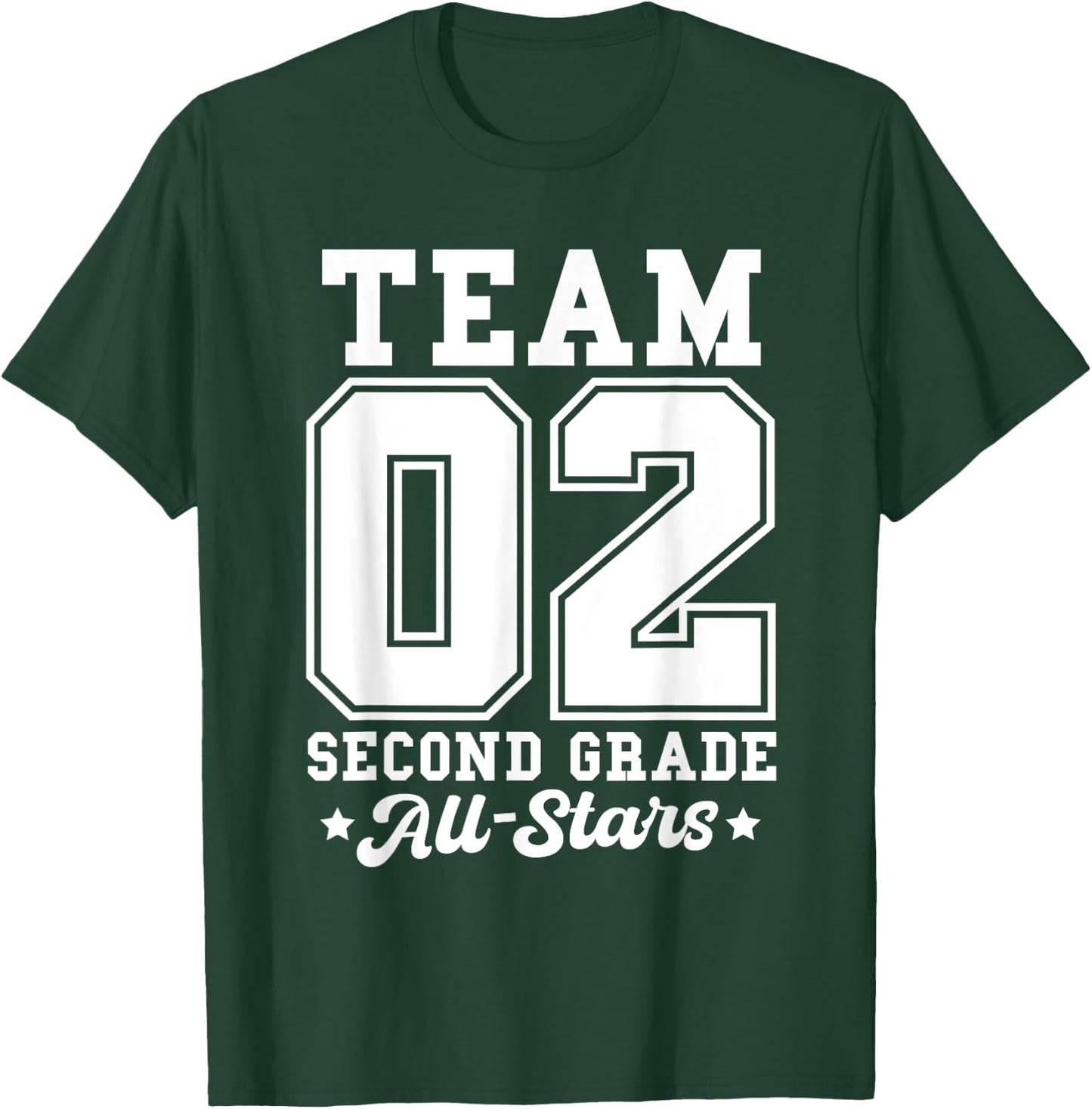 Team 2nd Grade All-Stars Back To School Sports Jersey T-Shirt - T-Shirt | Forest
