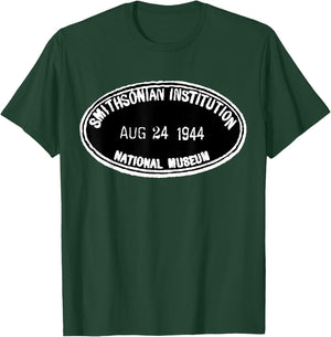 Smithsonian Institution Library 1944 Book Stamp T-Shirt - T-Shirt | Forest