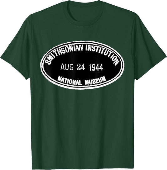 Smithsonian Institution Library 1944 Book Stamp T-Shirt - T-Shirt | Forest