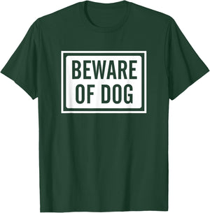 Beware of Dog Sign logo Men Women Girls Kids T-Shirt - T-Shirt | Forest