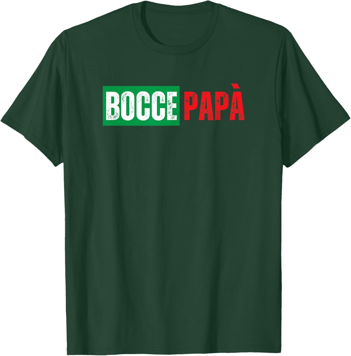Bocce Ball Papa Grandpa Bocceball Game Player Italy Flag T-Shirt - T-Shirt | Forest