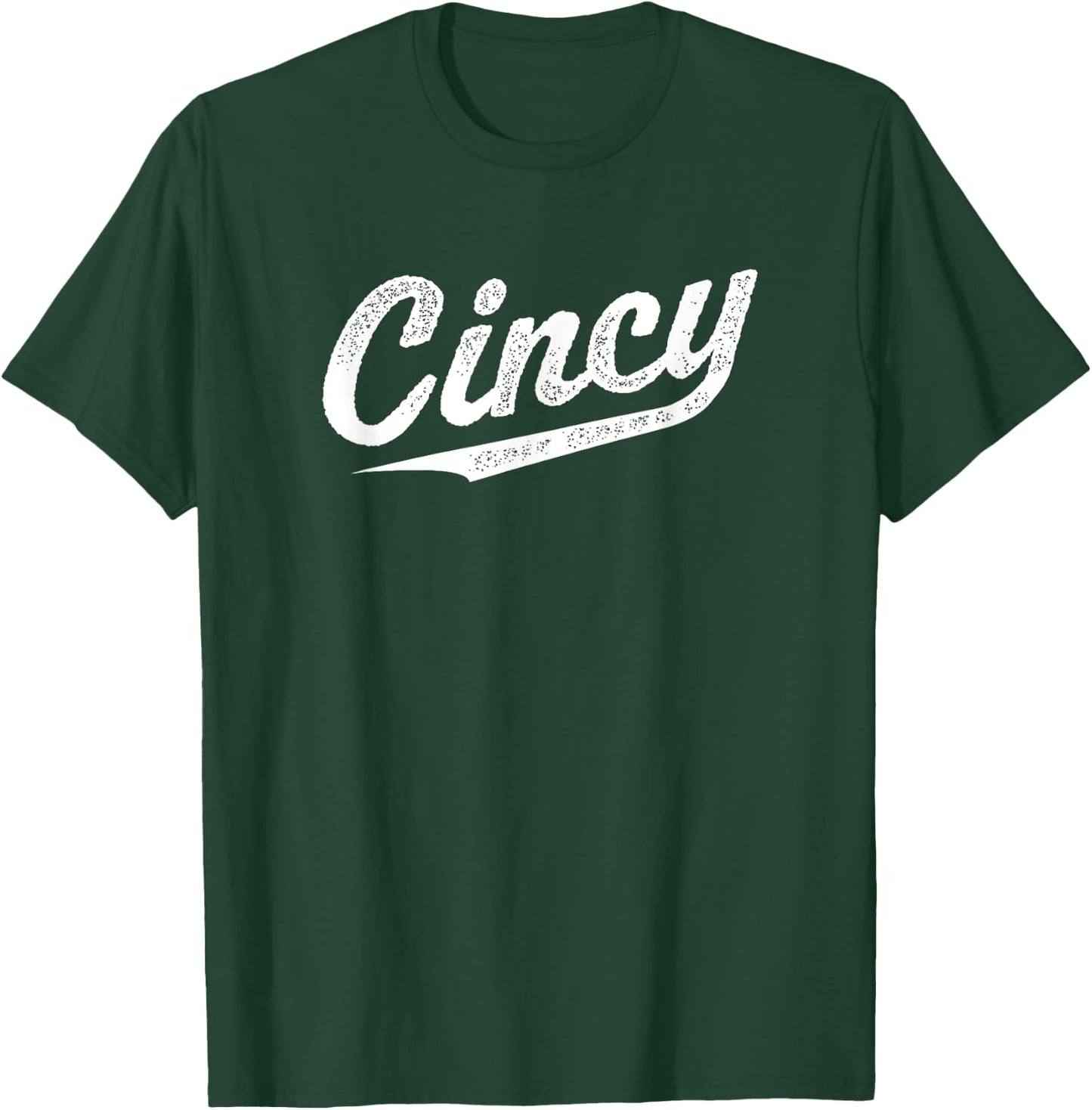 Retro Cincy Cincinnati Ohio vintage cursive script throwback T-Shirt - T-Shirt | Forest