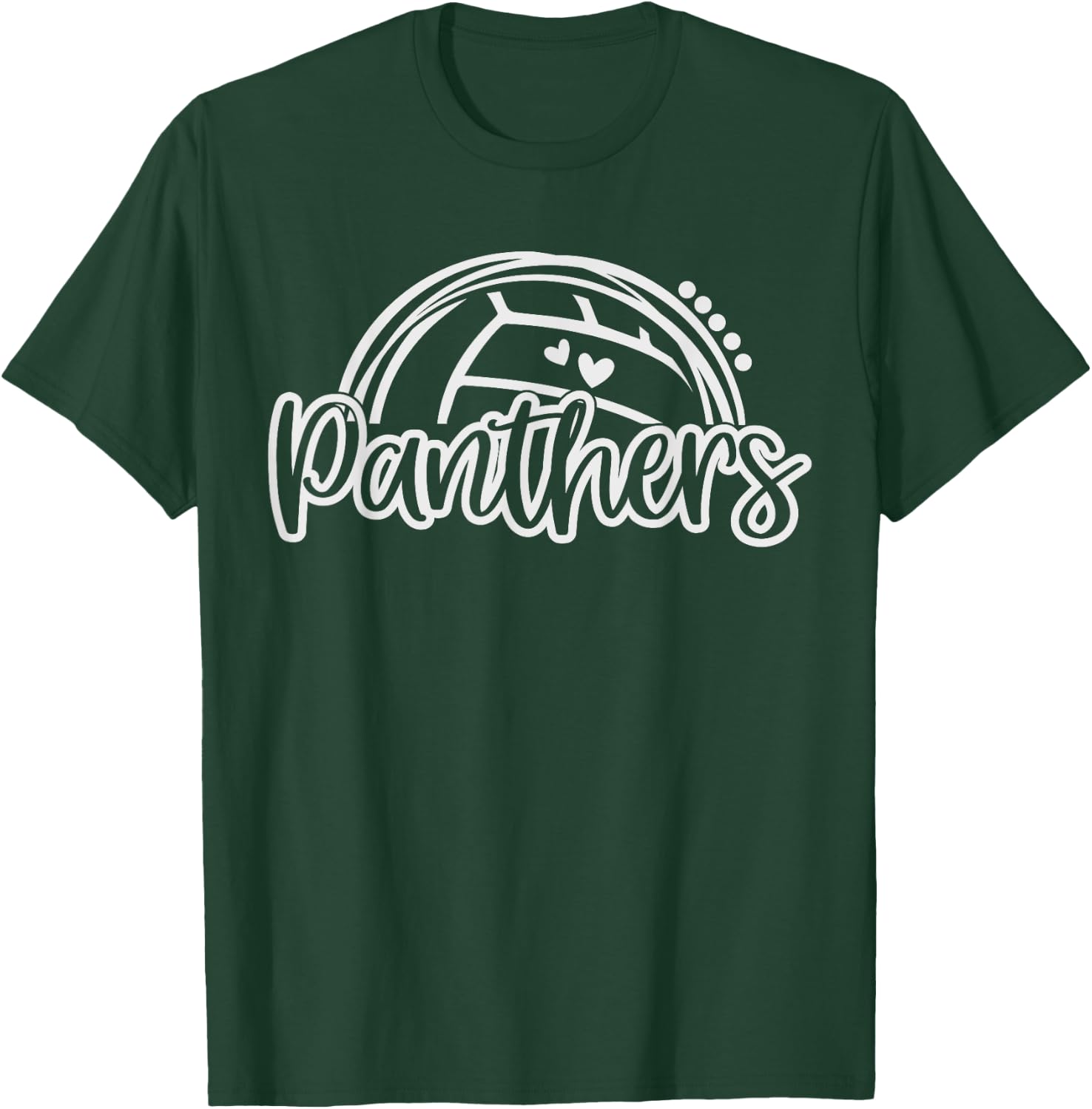 Volleyball Panther School Sports Fan Team Spirit T-Shirt - T-Shirt | Forest