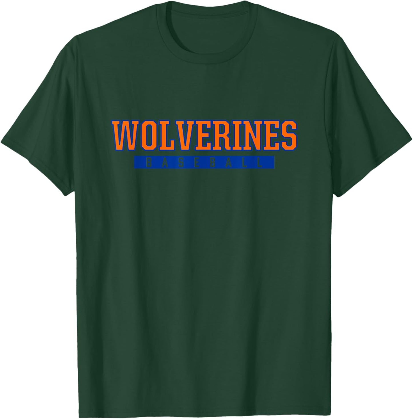 Woodstown Wolverines Baseball T-Shirt - T-Shirt | Forest