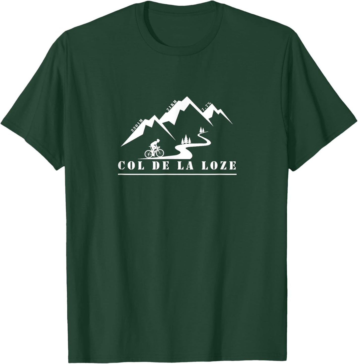 Col de la Loze Bicycle Bike France Tour Alps T-Shirt - T-Shirt | Forest