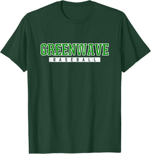 New Milford Greenwave Baseball T-Shirt - T-Shirt | Forest