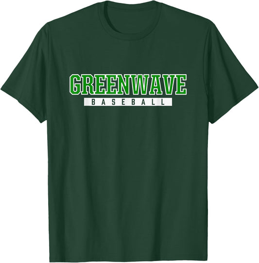New Milford Greenwave Baseball T-Shirt - T-Shirt | Forest