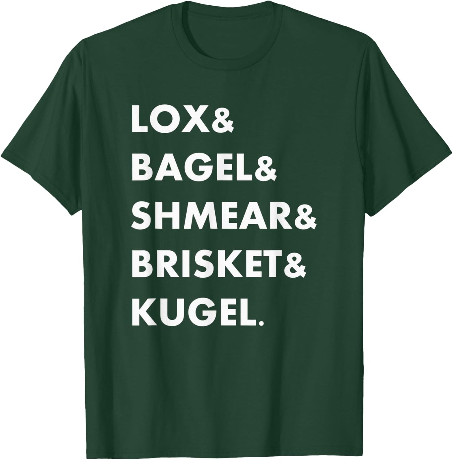 Jewish Foods Lox & Bagel & Shmear & Brisket Funny T-Shirt - T-Shirt | Forest
