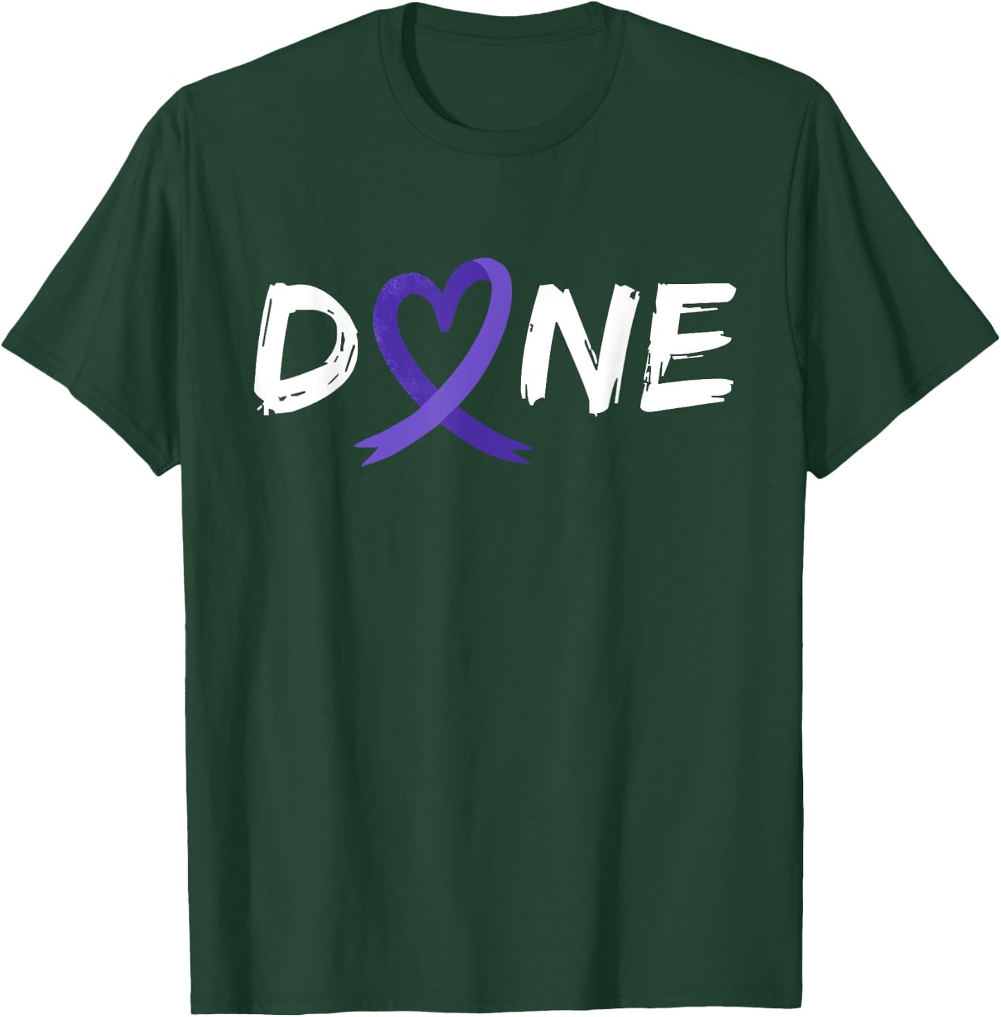 Done Last Day Of Radiation Chemo Pancreatic Cancer Heart T-Shirt - T-Shirt | Forest
