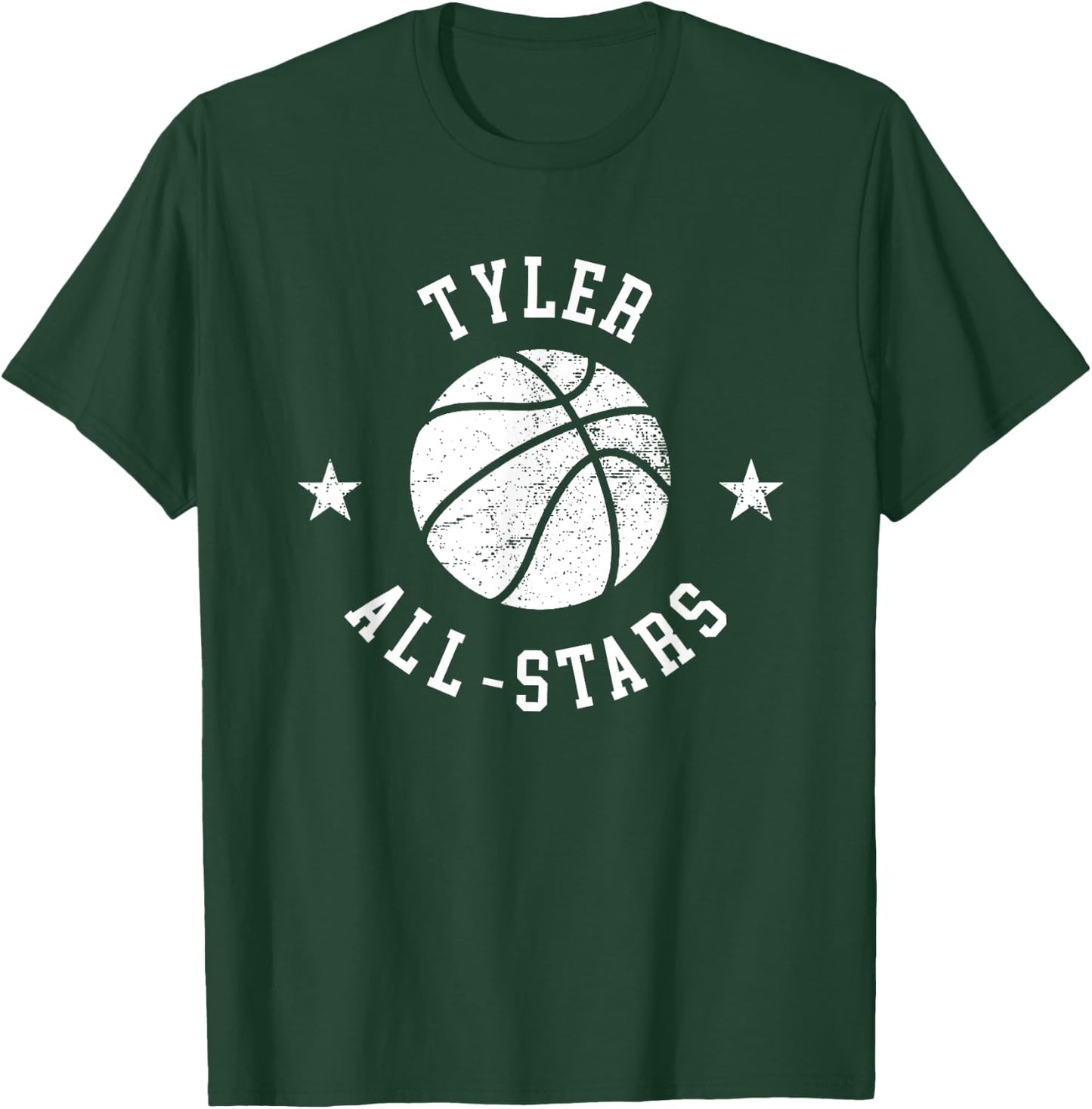 Tyler Vintage All-Stars Retro 80s Basketball T-Shirt - T-Shirt | Forest