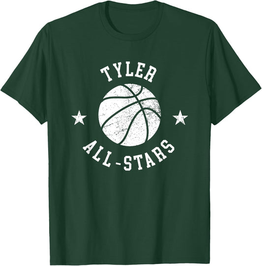 Tyler Vintage All-Stars Retro 80s Basketball T-Shirt - T-Shirt | Forest