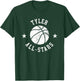 Tyler Vintage All-Stars Retro 80s Basketball T-Shirt - T-Shirt | Forest
