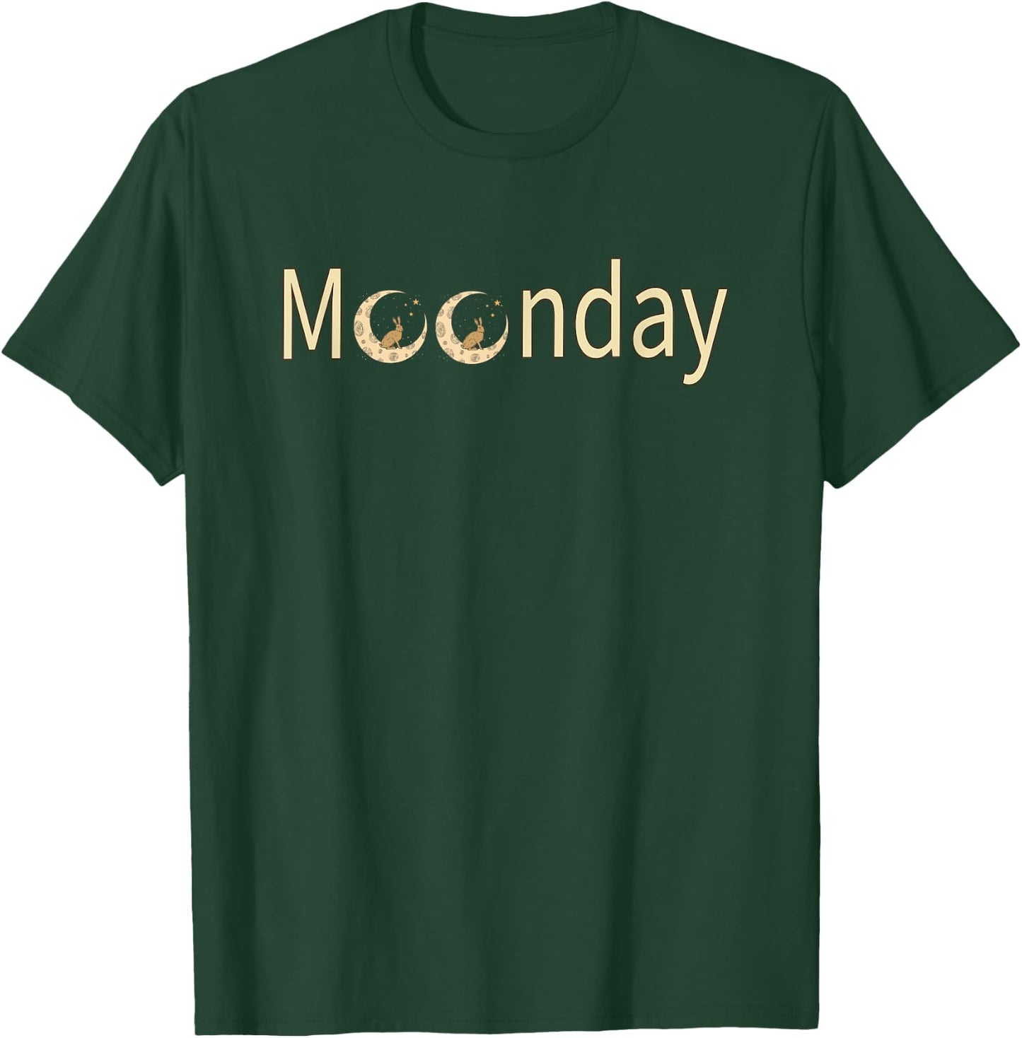 Monday, Moonday, days of the week, selenophile, funny T-Shirt - T-Shirt | Forest