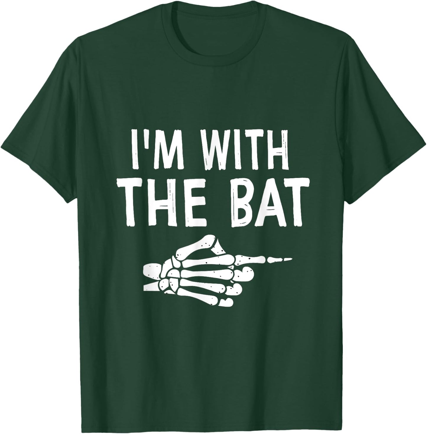 I'm With The Bat Funny Matching Couple Halloween Costume T-Shirt - T-Shirt | Forest