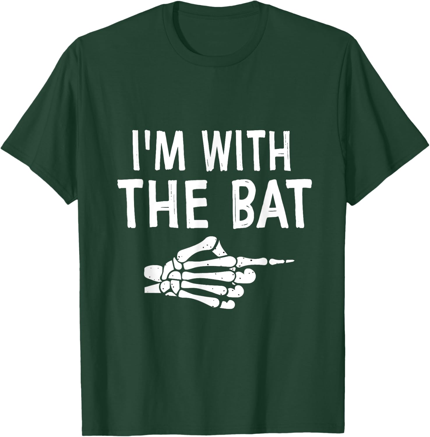 I'm With The Bat Funny Matching Couple Halloween Costume T-Shirt - T-Shirt | Forest