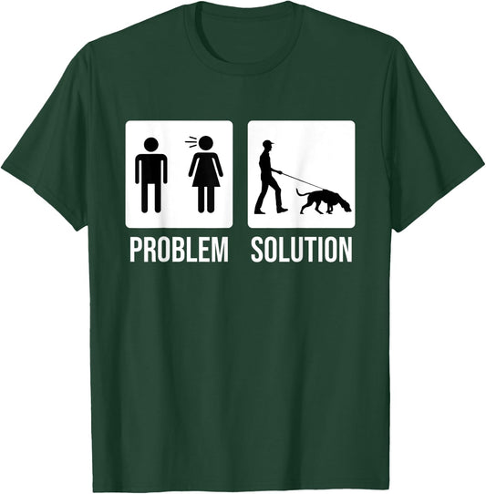 Mantrailing Mantrailer Tracking dog T-Shirt - T-Shirt | Forest