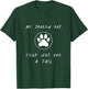 Pets - My Shadow Has Four Legs And A Tail Cute Pet T-Shirt - T-Shirt | Forest
