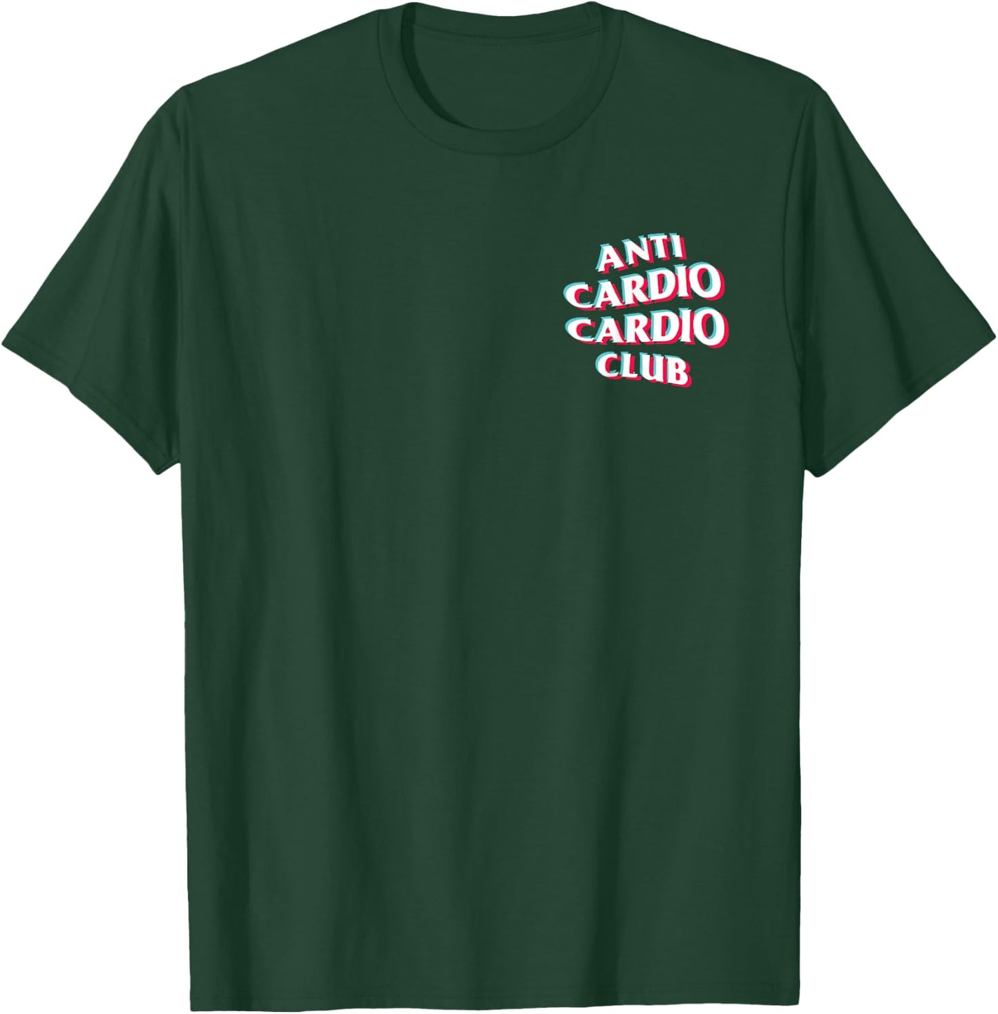 Anti Cardio Cardio Club: Trippy anaglyph Logo T-Shirt - T-Shirt | Forest