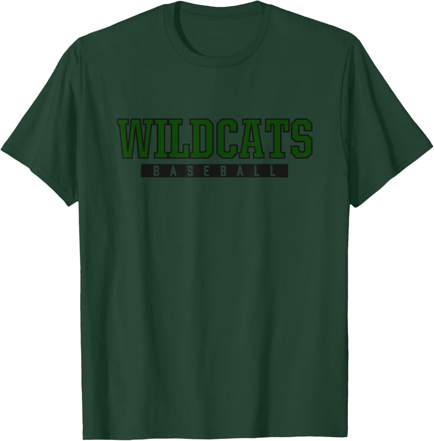 Millard West Wildcats Baseball T-Shirt - T-Shirt | Forest