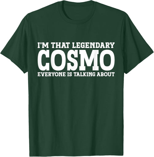 Cosmo Gifts Cosmo Personal Name First Name Funny Cosmo - Men, Birthday Celebrants - -Adults - Black - Short Sleeve - - Small