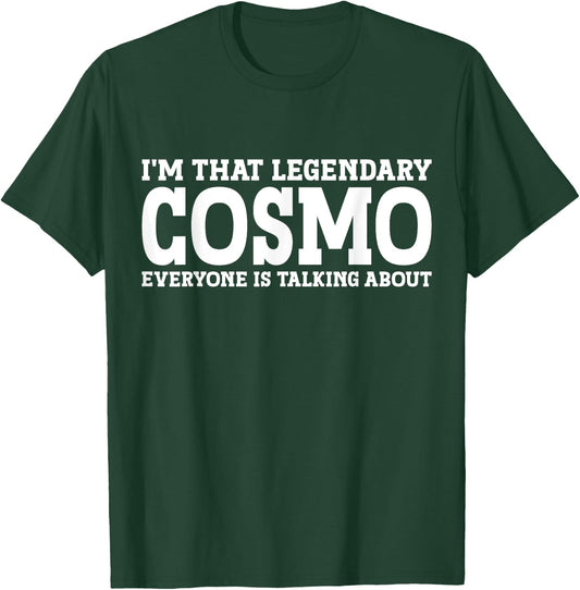 Cosmo Gifts Cosmo Personal Name First Name Funny Cosmo - Men, Birthday Celebrants - -Adults - Black - Short Sleeve - - Small T-Shirt - T-Shirt | Forest