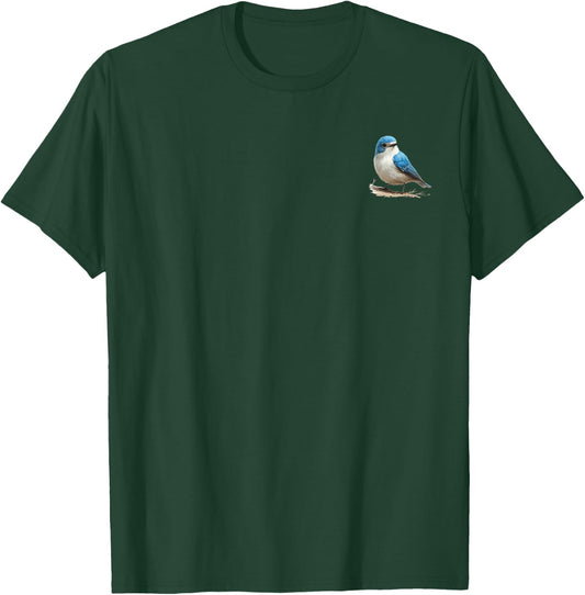 Bluebird in pocket - Watercolor Bluebird T-Shirt - T-Shirt | Forest
