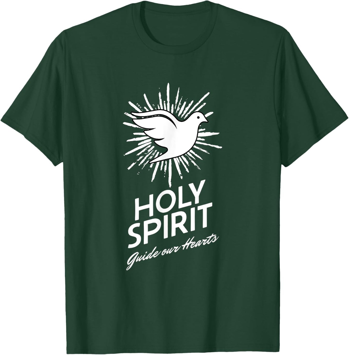 Holy Spirit Dove: Light of Faith T-Shirt - T-Shirt | Forest