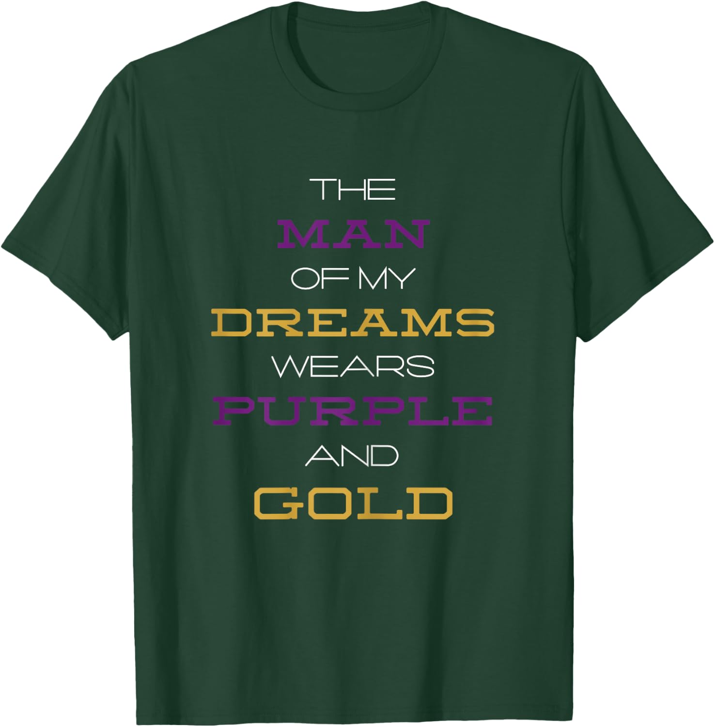 Man My Dreams Wears Purple & Gold | Black Fraternity Omega T-Shirt - T-Shirt | Forest