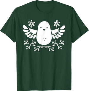 Bird small Dove of peace minimalist simple Dove T-Shirt - T-Shirt | Forest
