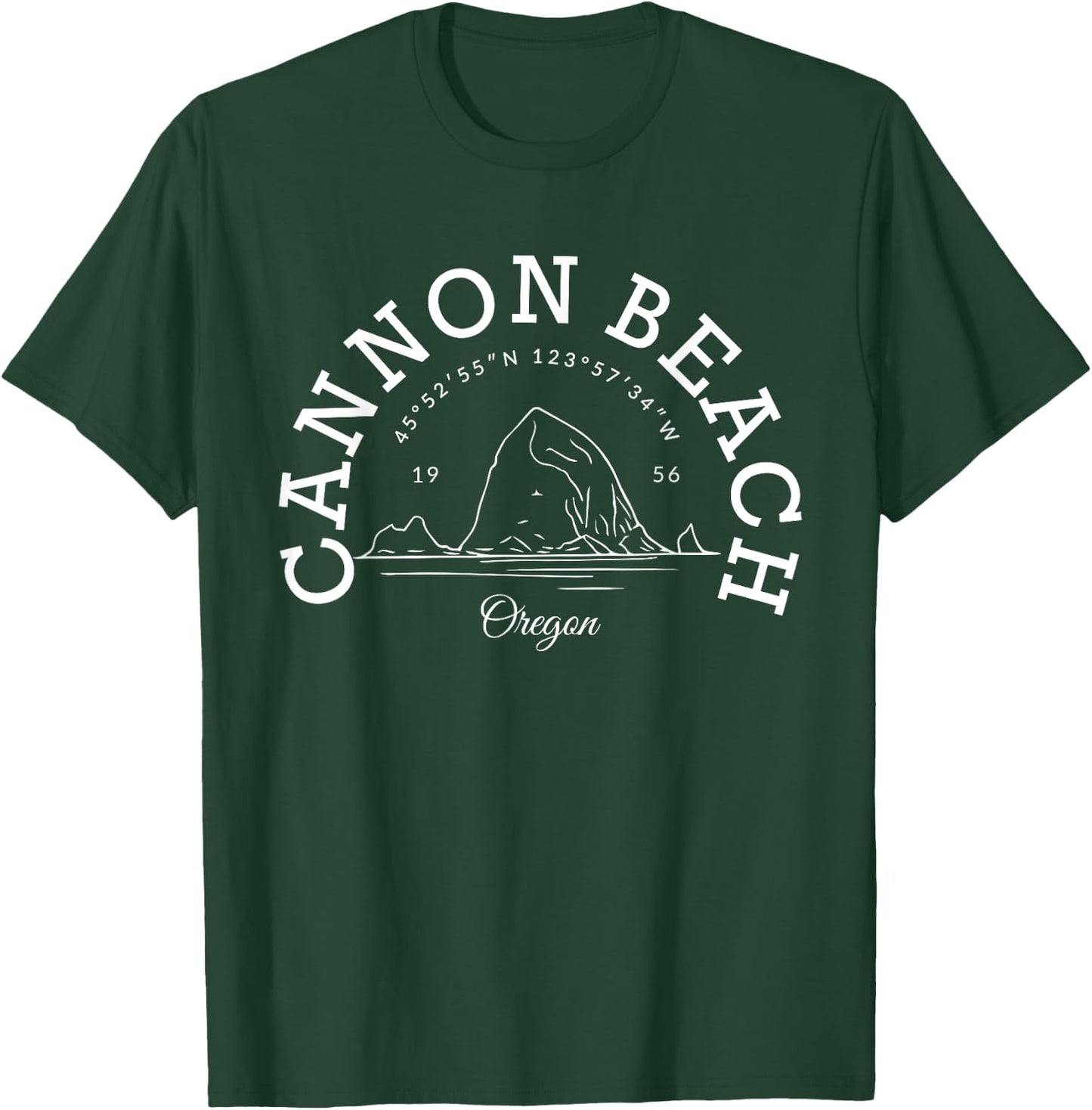 Cannon Beach Oregon Men Women T-Shirt - T-Shirt | Forest