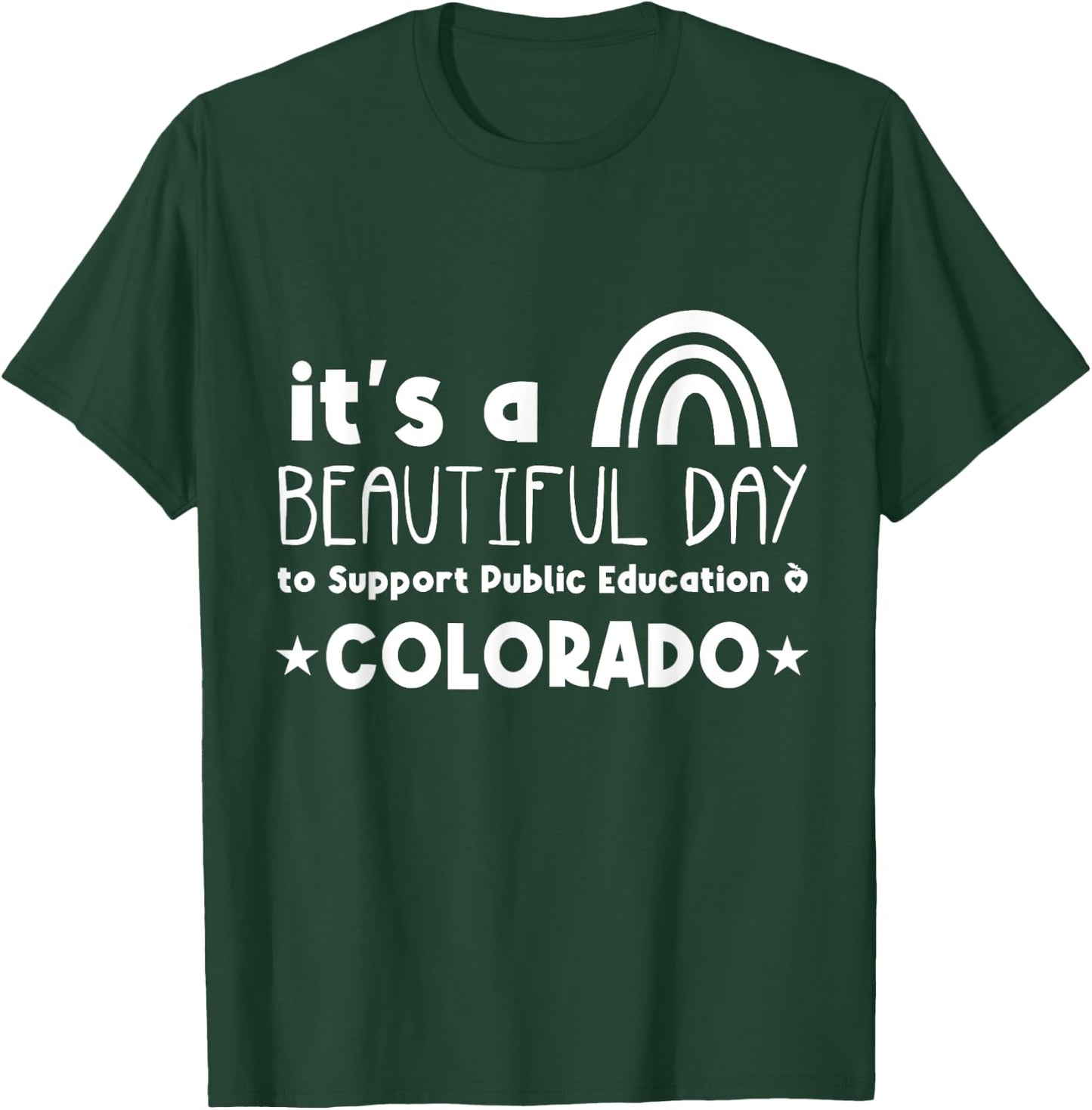 Support Public Education Teacher Red for Ed Colorado Women Kids T-Shirt - T-Shirt | Forest