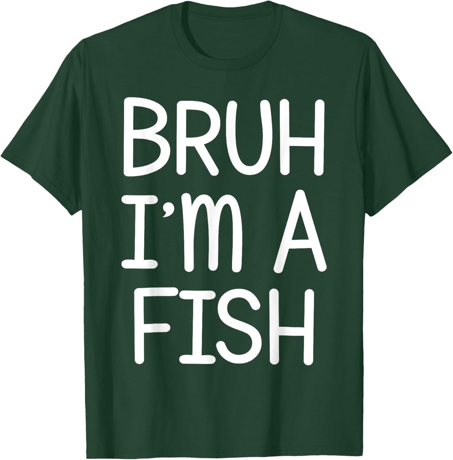Pretend I'm A Fish Funny Lazy Halloween Costume Party T-Shirt - T-Shirt | Forest