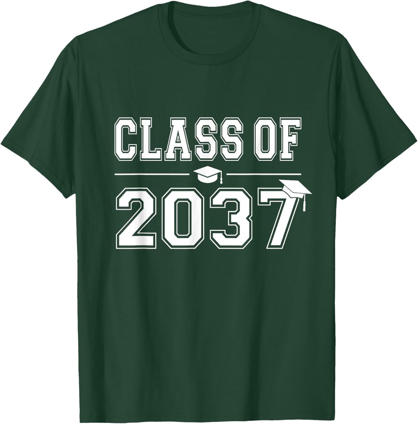 Class of 2037 Grow With Me First Day of School Graduation T-Shirt - T-Shirt | Forest
