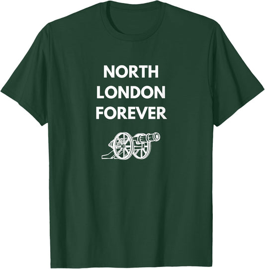North London Forever - Iconic Cannon Design , Small, Red T-Shirt - T-Shirt | Forest