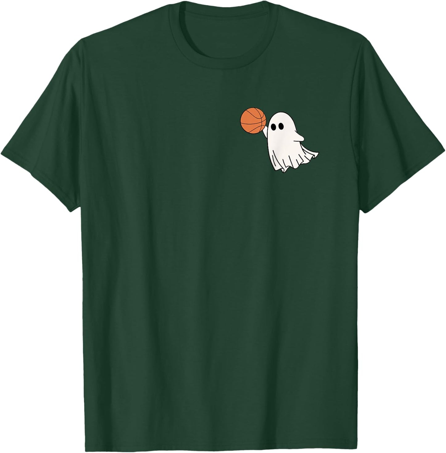 Basketball Halloween Basketball Ghost T-Shirt - T-Shirt | Forest