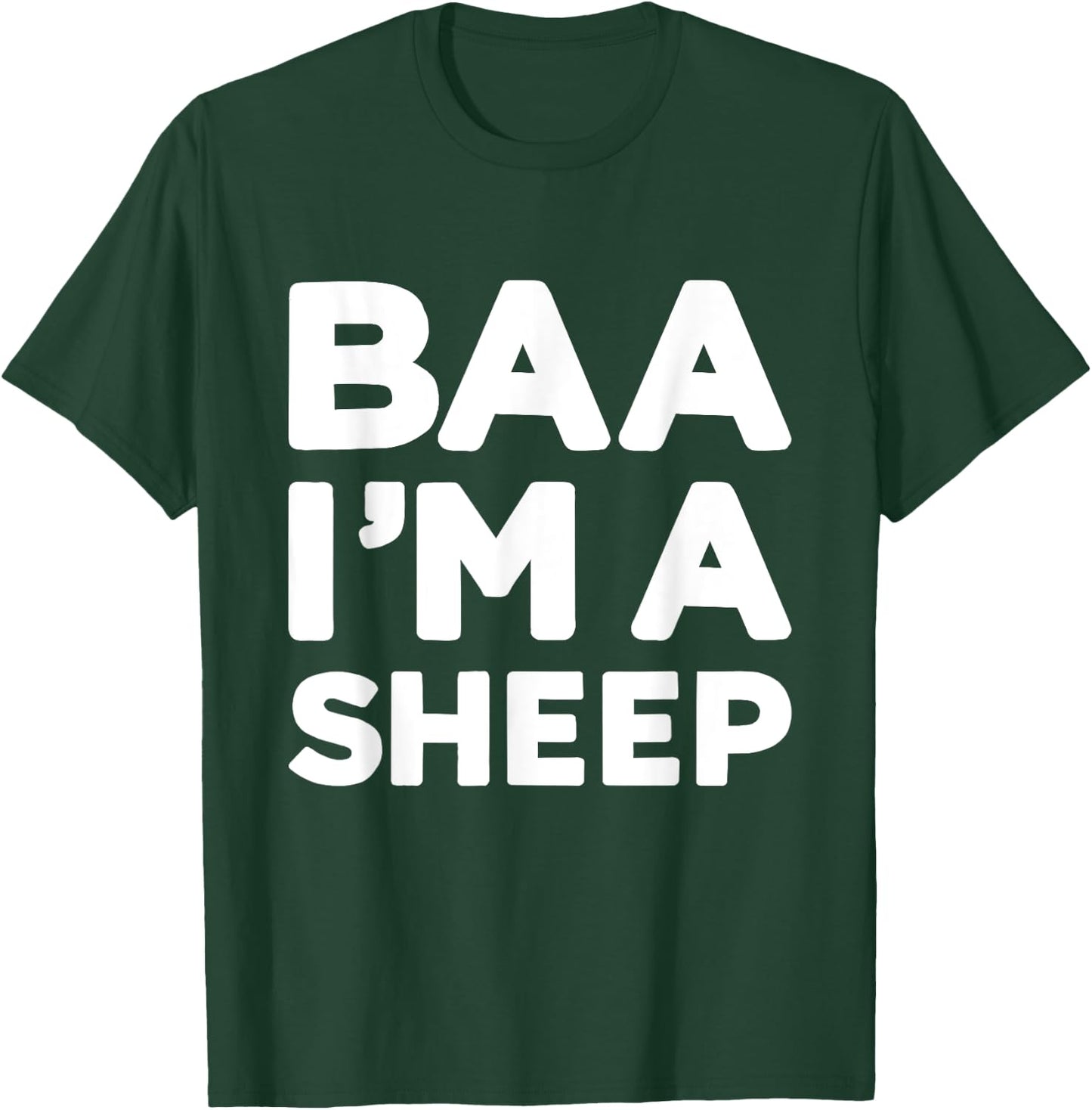 Baa Im a sheep funny lazy DIY costume for halloween party T-Shirt - T-Shirt | Forest