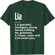 Lia Definition Funny Meaning Personalized Name T-Shirt - T-Shirt | Forest