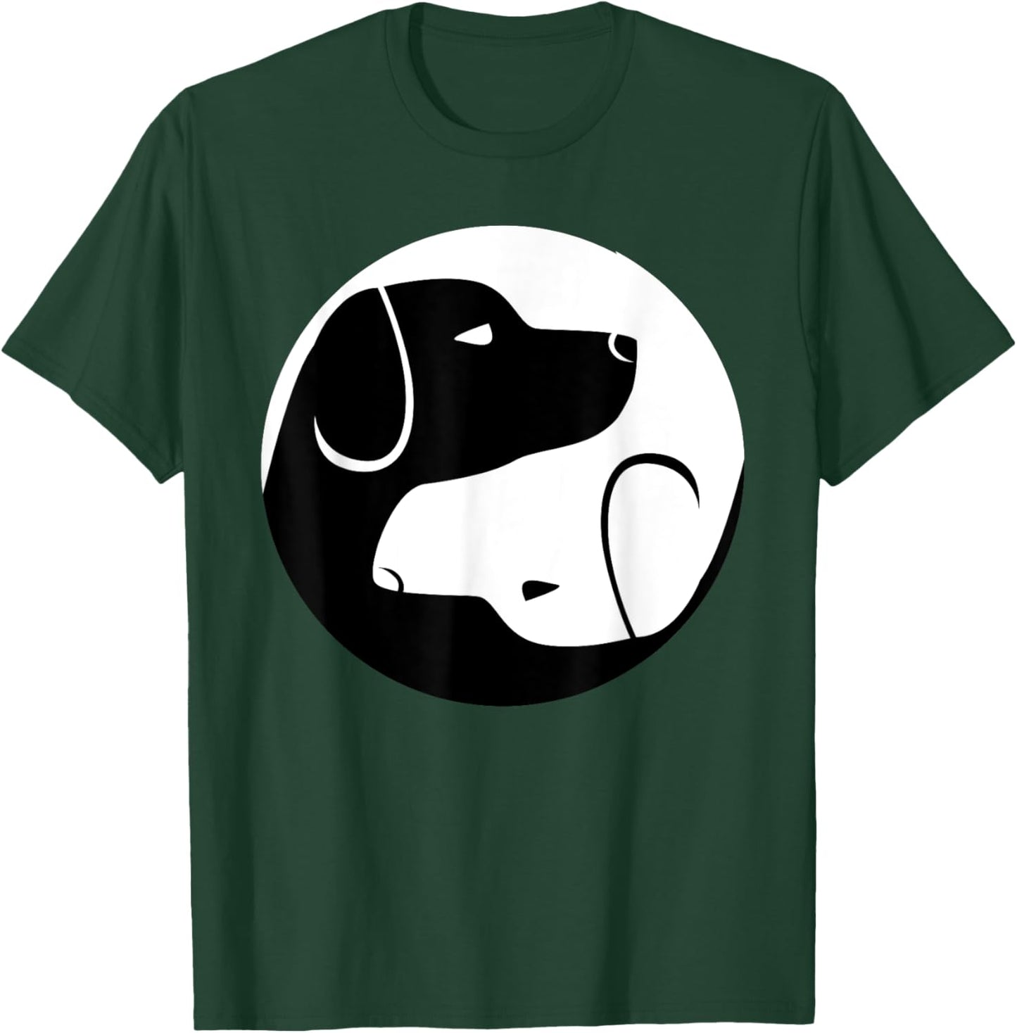 Cute Sweet Black and White Labrador Yin Yang Shirt Gift T-Shirt - T-Shirt | Forest