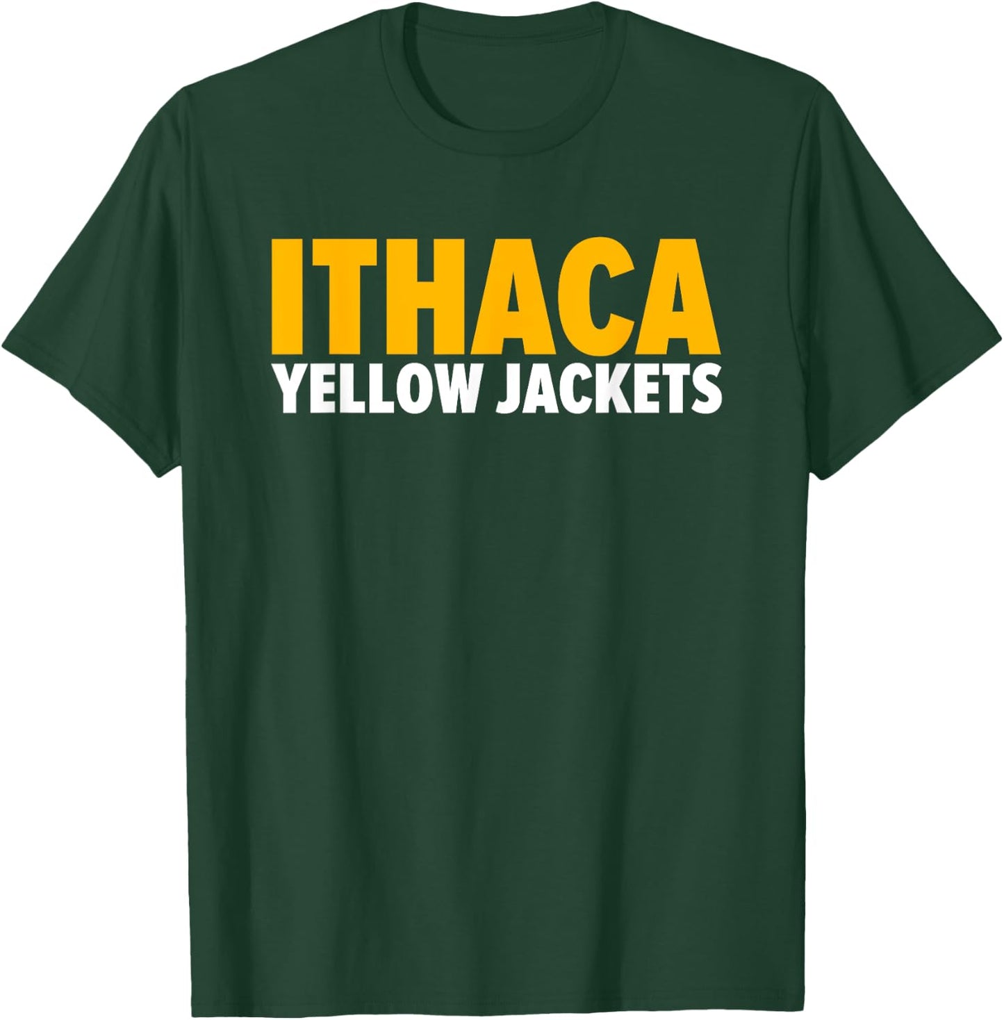 Ithaca Yellow Jackets Bold T-Shirt - T-Shirt | Forest