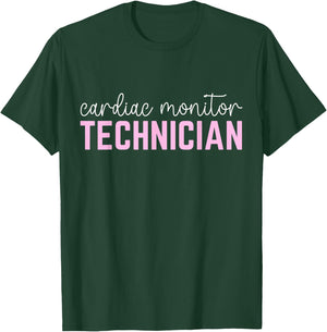 Funny Cardiac Nurse Cardiology Heart Cardiac Monitor Tech T-Shirt - T-Shirt | Forest