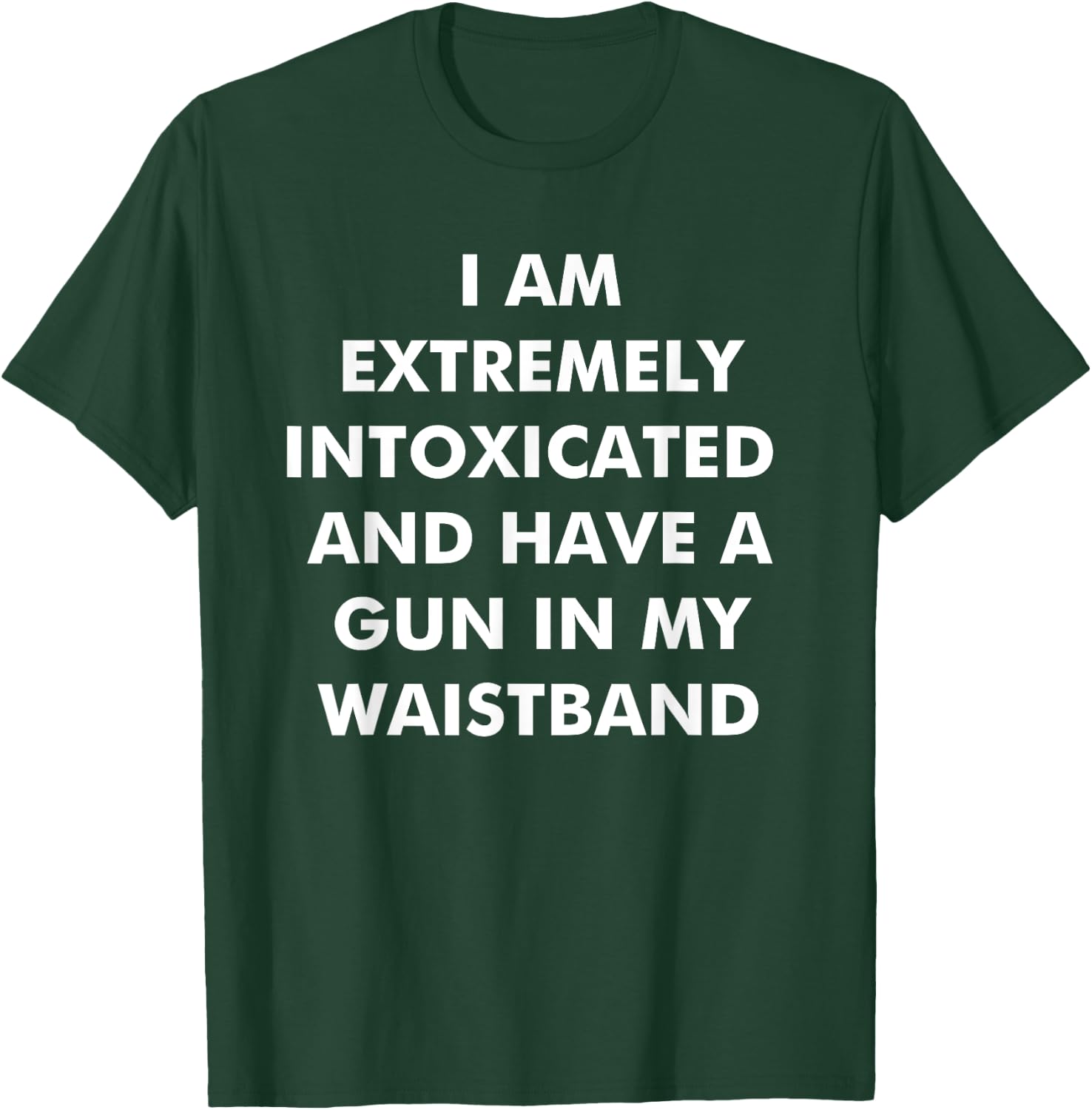 I Am Extremely Intoxicated And Have A Gun In My Waistband T-Shirt - T-Shirt | Forest