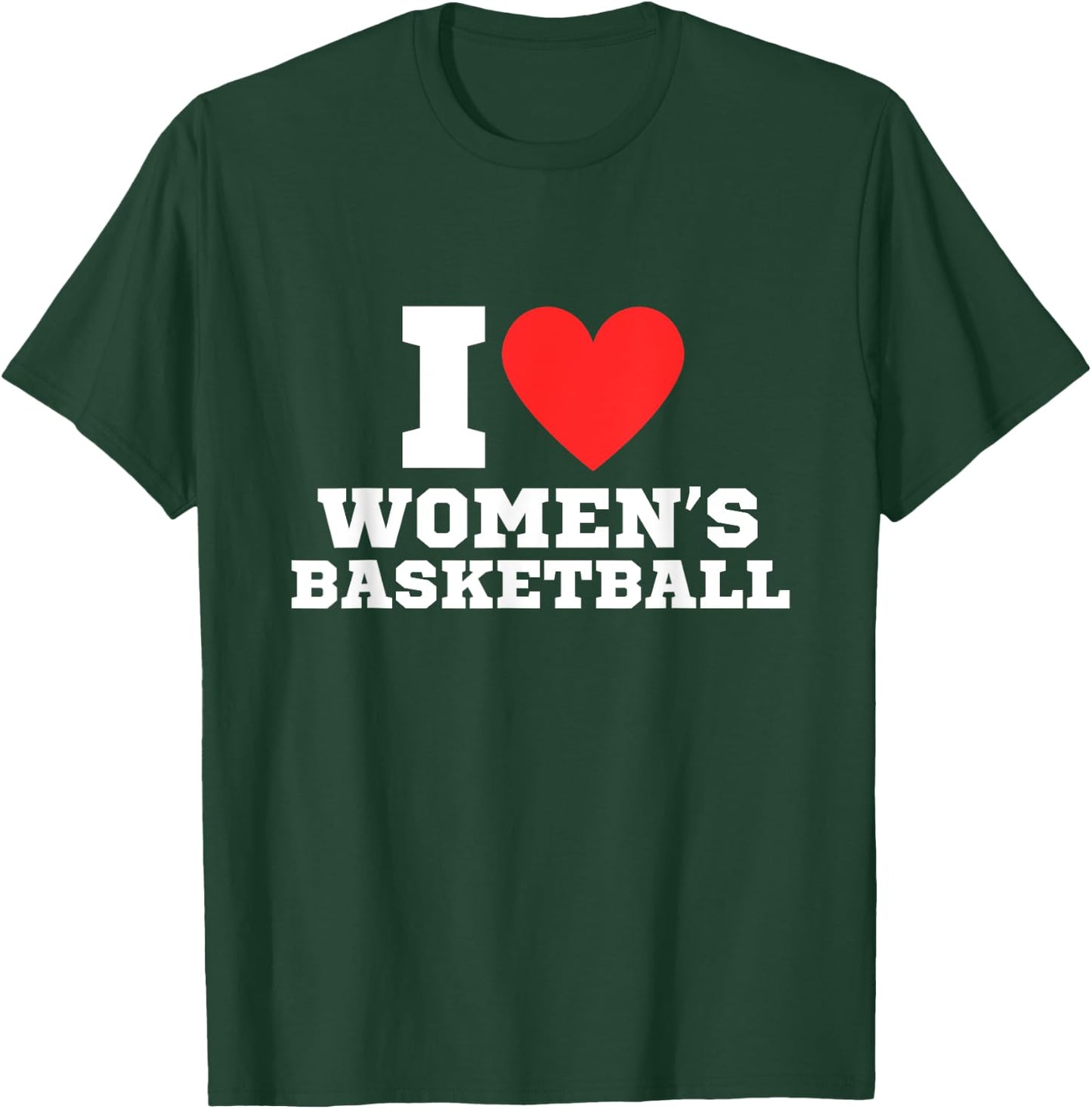 I love women's basketball | y2k | women sports | red heart T-Shirt - T-Shirt | Forest