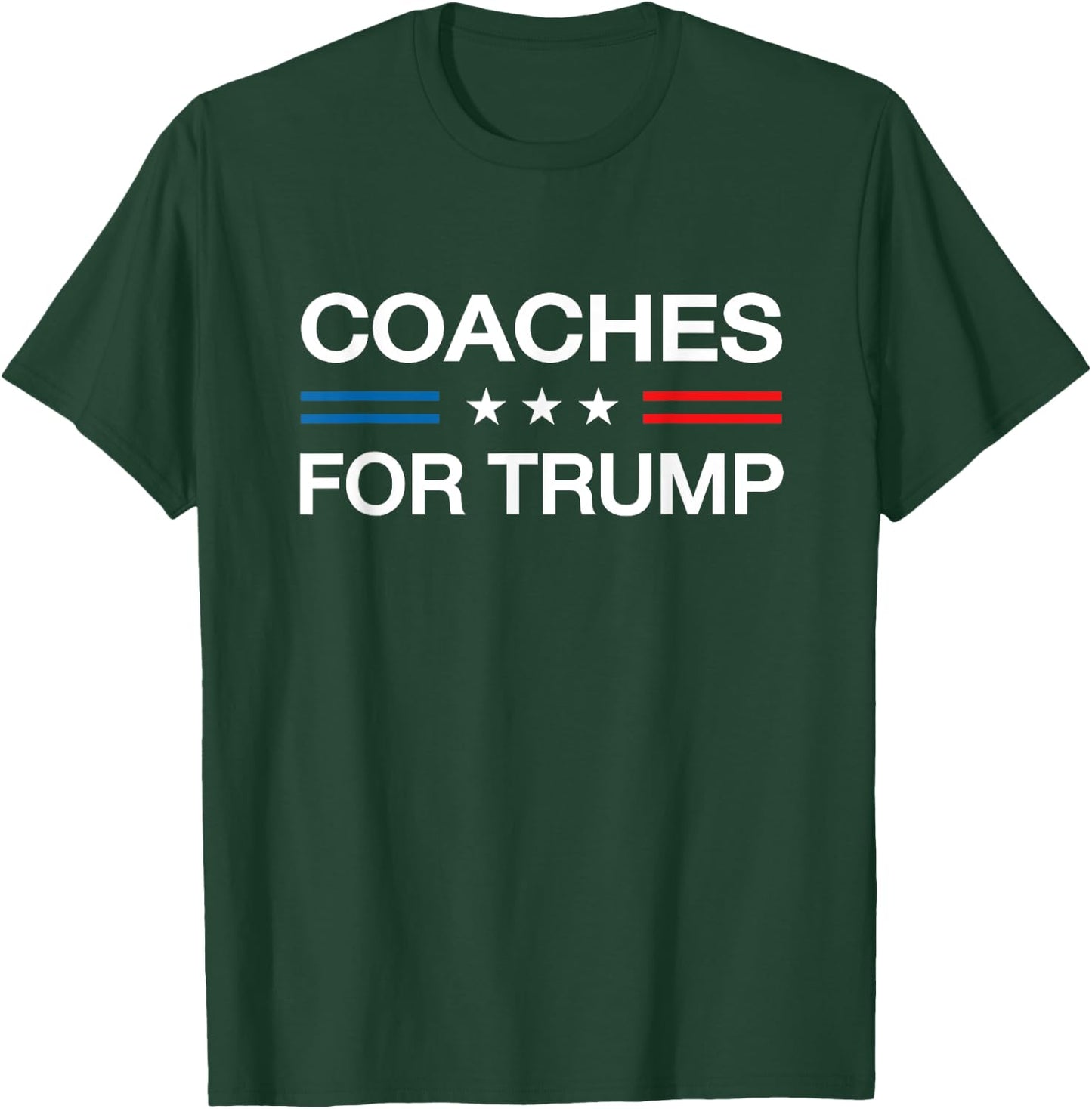 Coaches For Trump Funny Election 2024 Coaching Coach Sports T-Shirt - T-Shirt | Forest