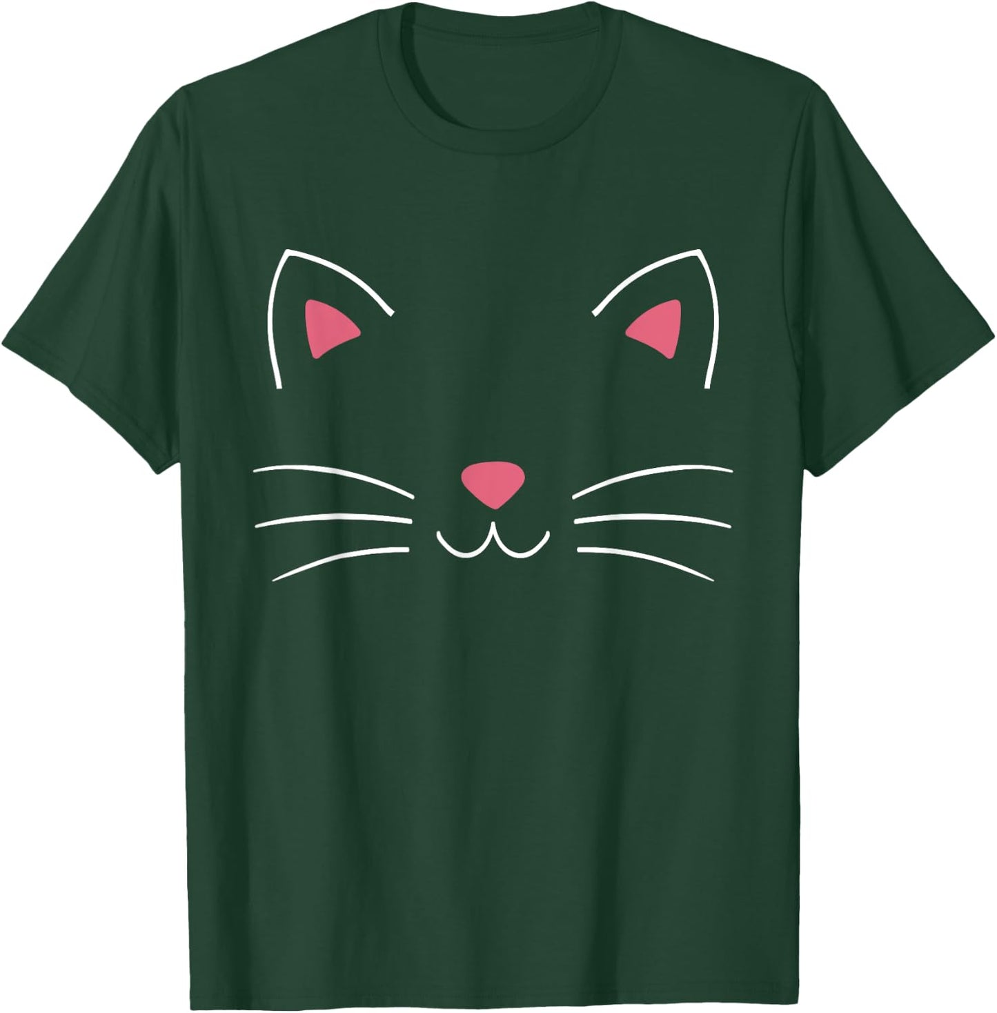 Funny Lazy Easy cat face Costume for DIY Halloween Party T-Shirt - T-Shirt | Forest