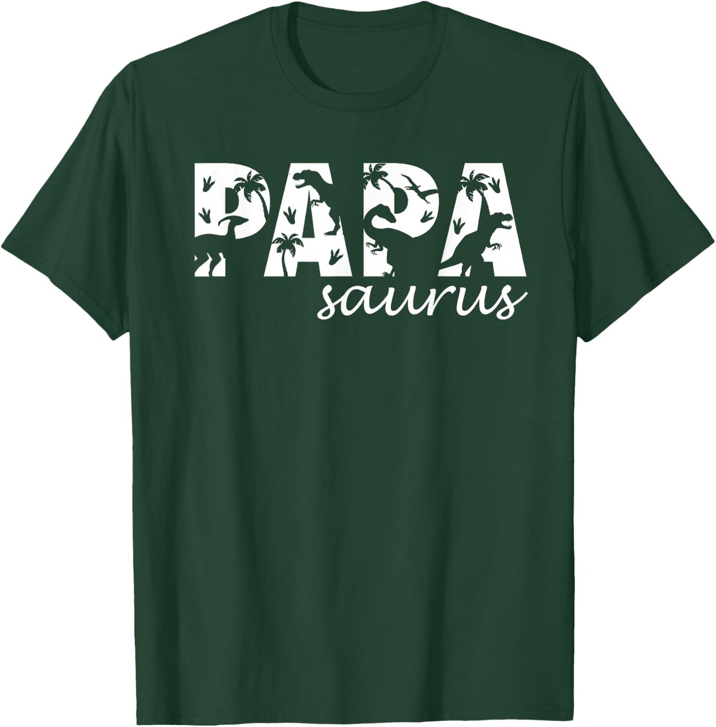 Papasaurus T Rex Dinosaur Papa Saurus Family Father's Day T-Shirt - T-Shirt | Forest